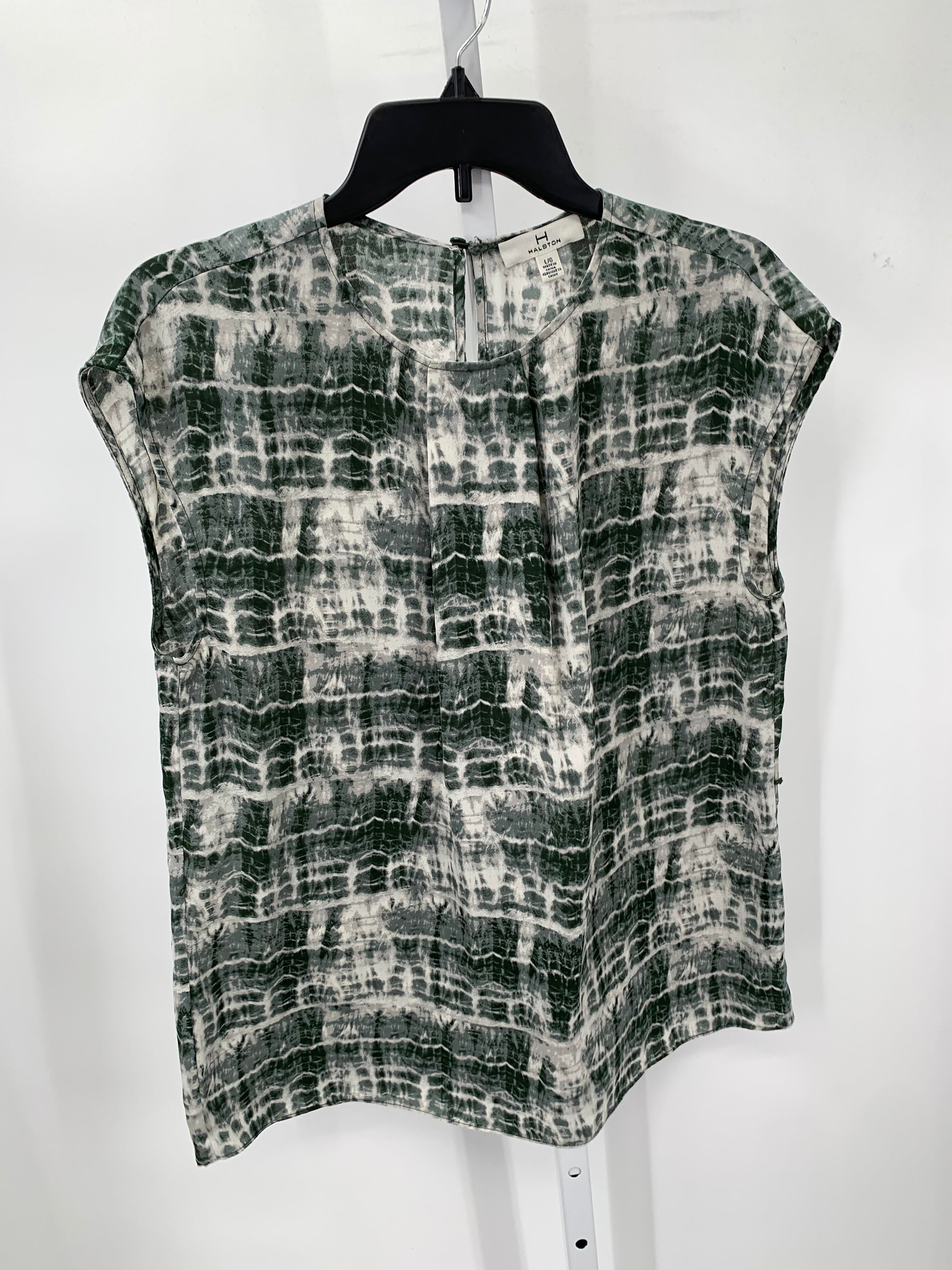 Halston Size Large Misses Sleeveless Shirt