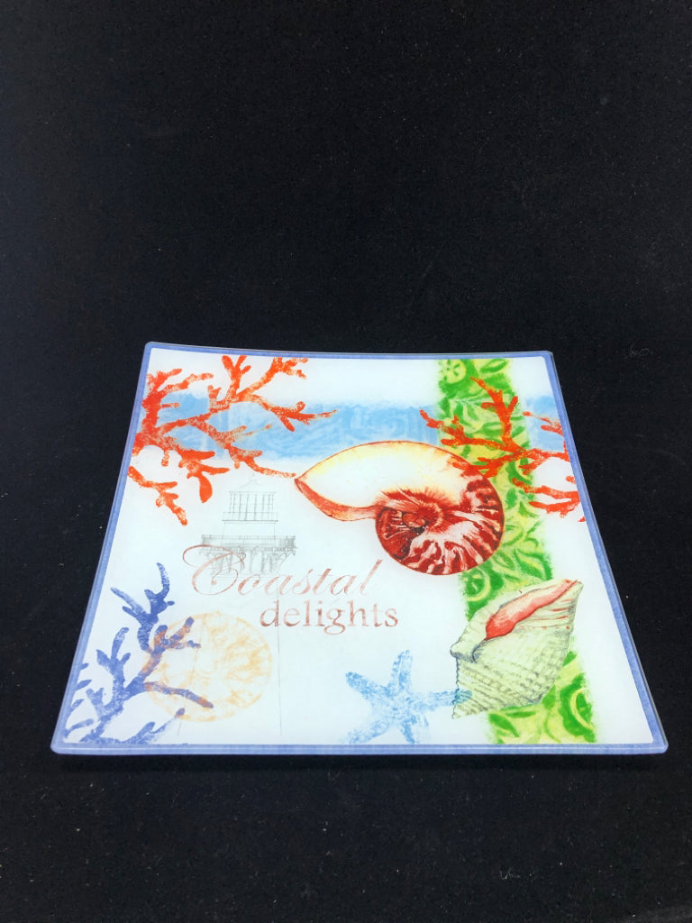 COASTAL DELIGHT SQUARE PLATTER.