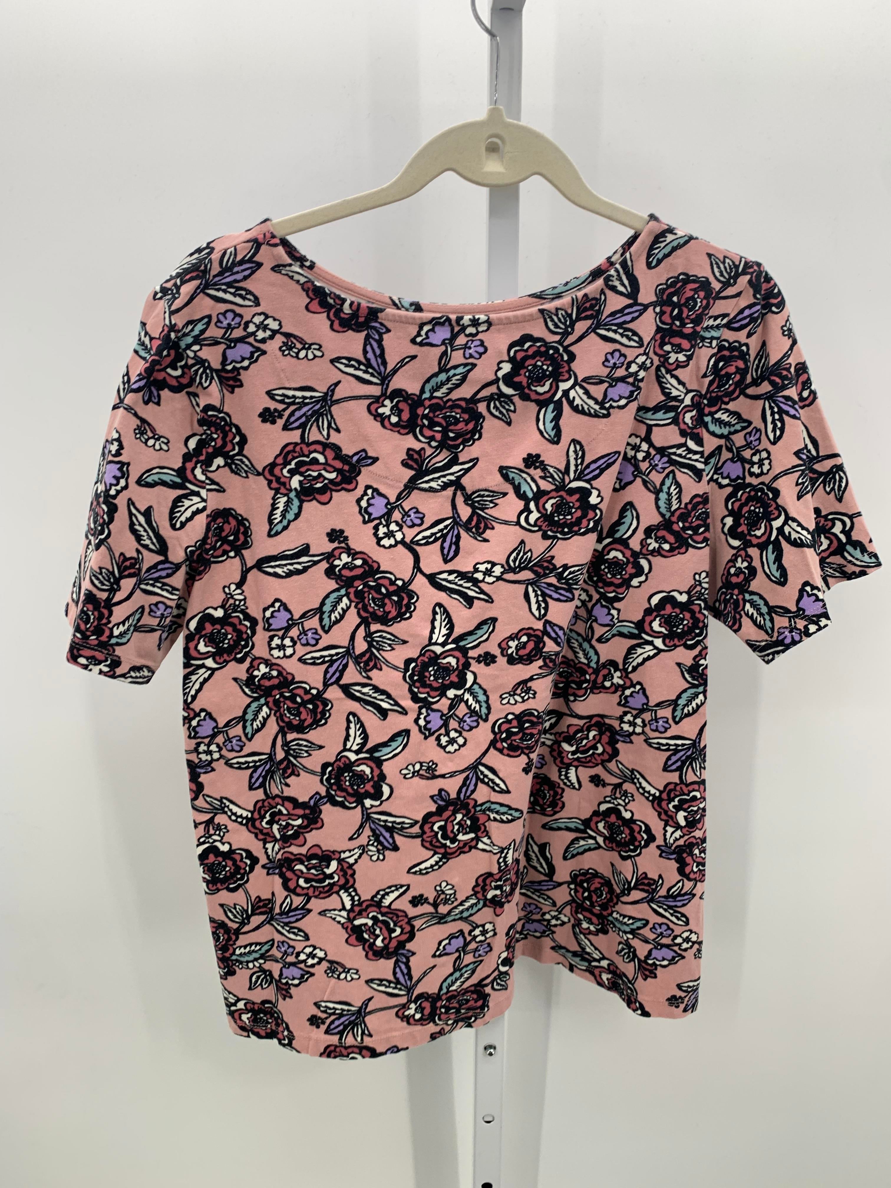d & co. Size Large Misses Short Sleeve Shirt