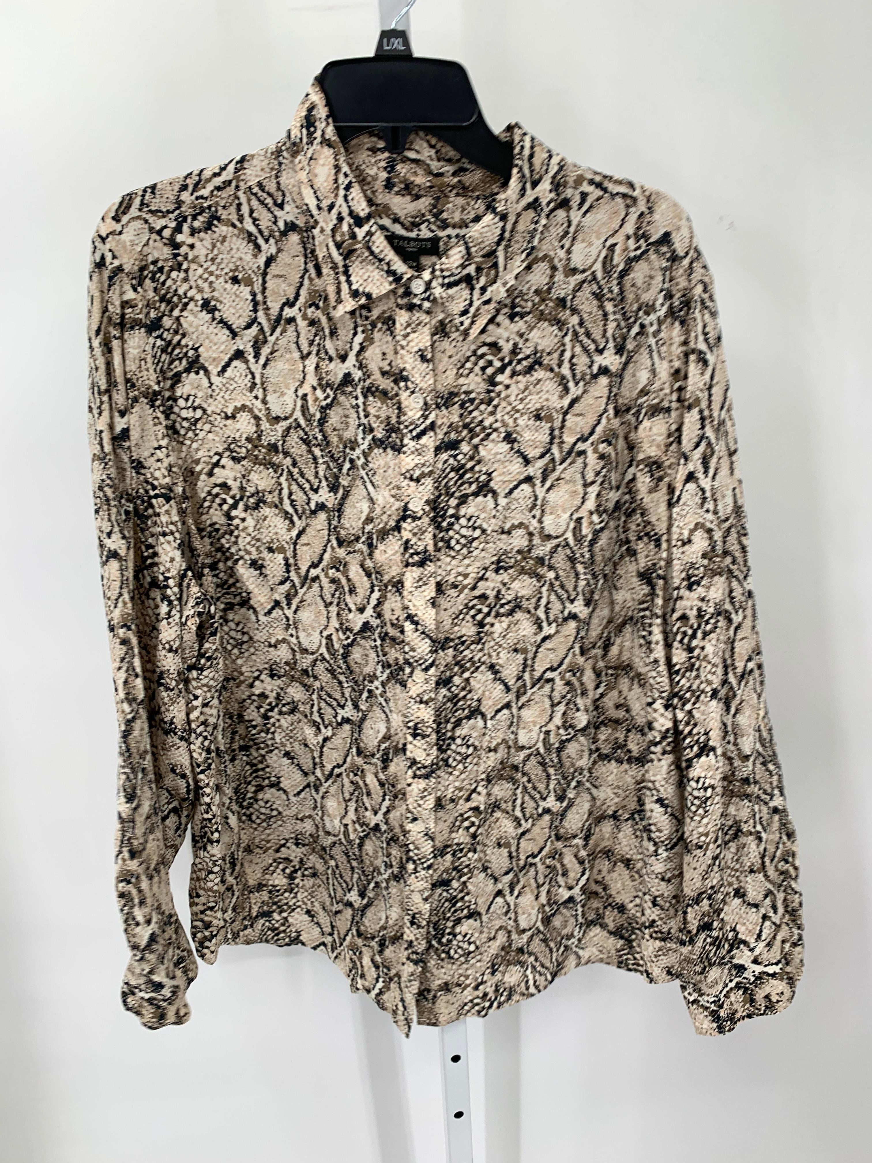Talbots Size 22 W Womens Long Sleeve Shirt