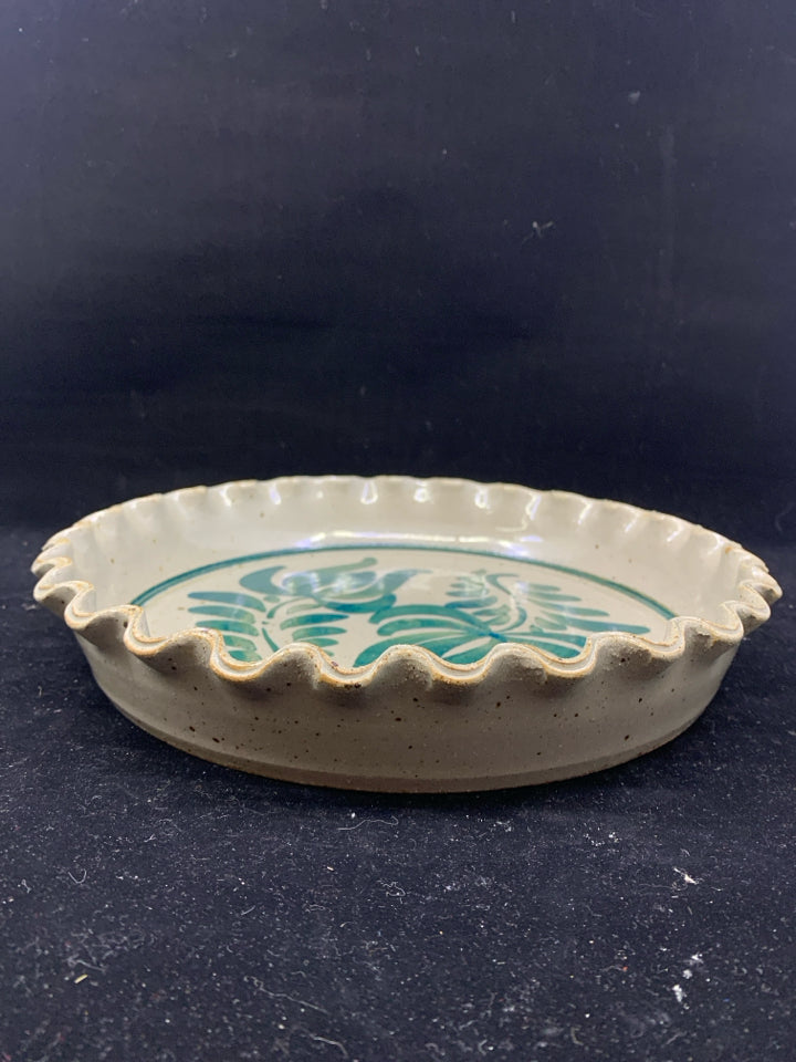 POTTERY PIE DISH.