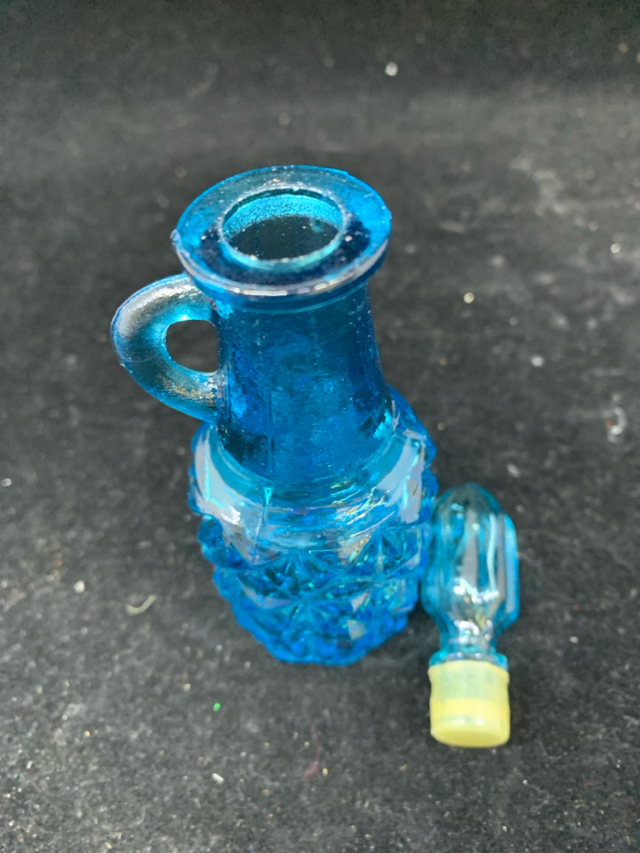 VTG TURQUOISE PERFUME EMPTY BOTTLE.