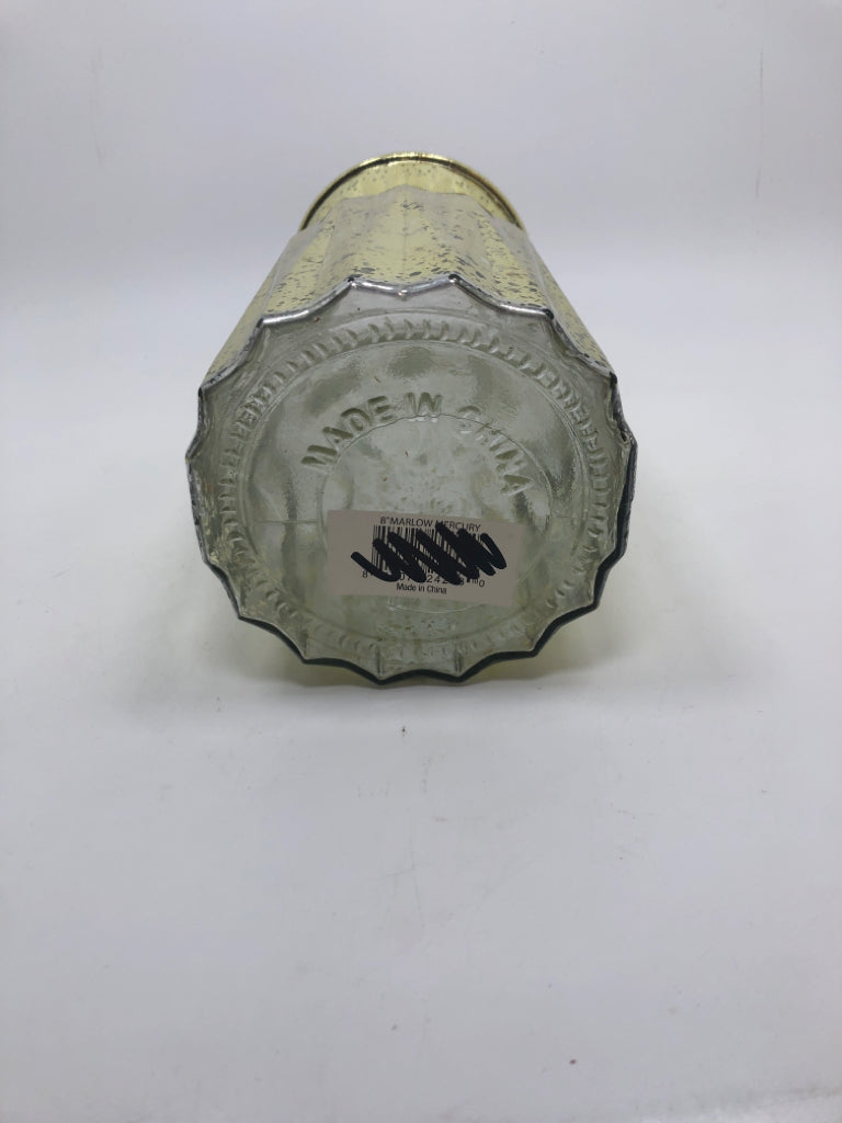 GOLD MERCURY GLASS VASE.