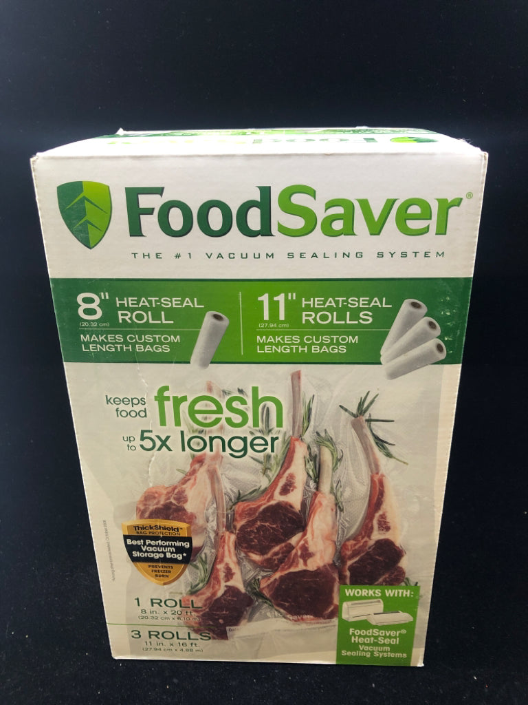 NIB FOODSAVER ROLLS.