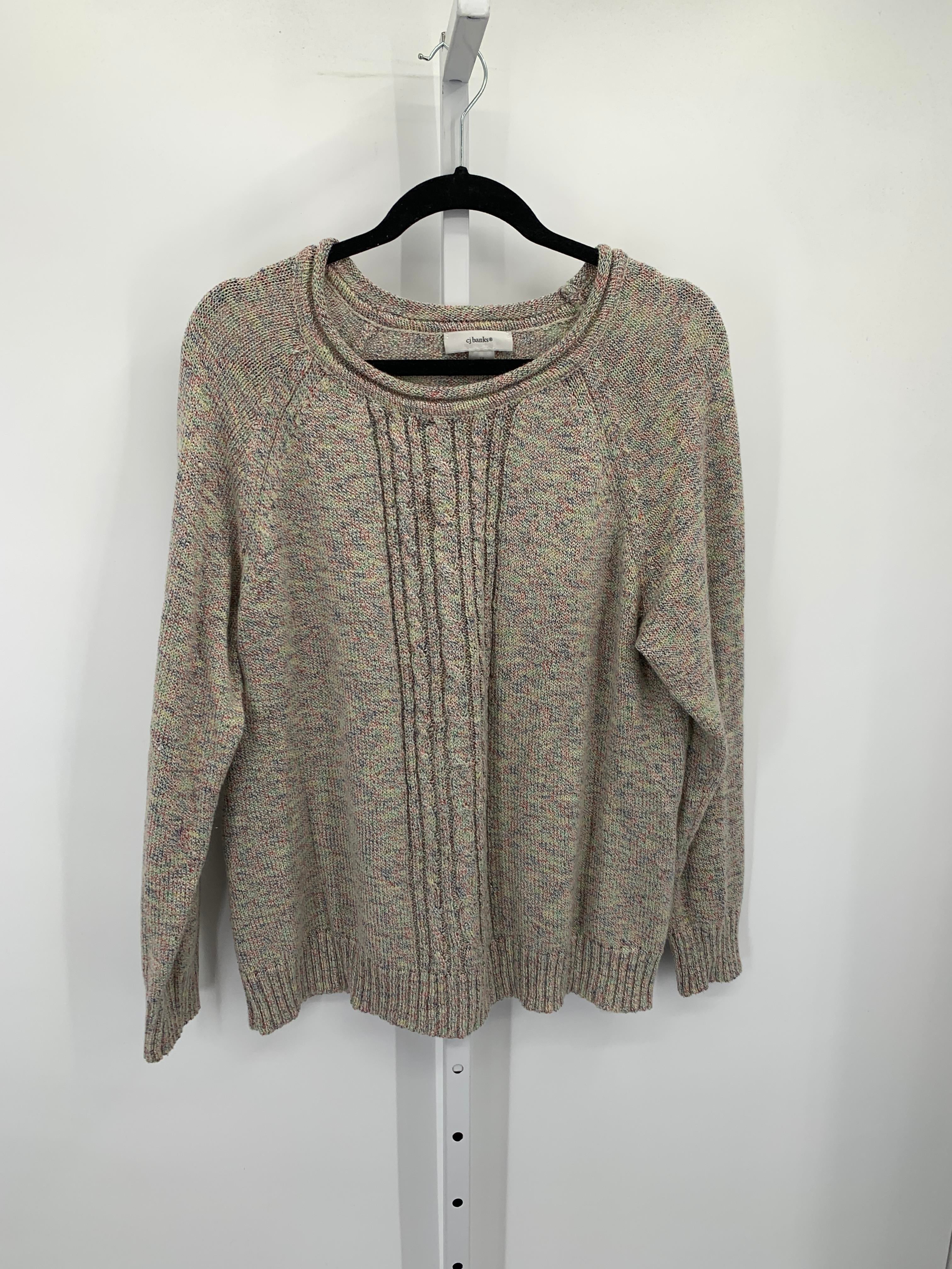 CJ Banks Size 1X Womens Long Slv Sweater