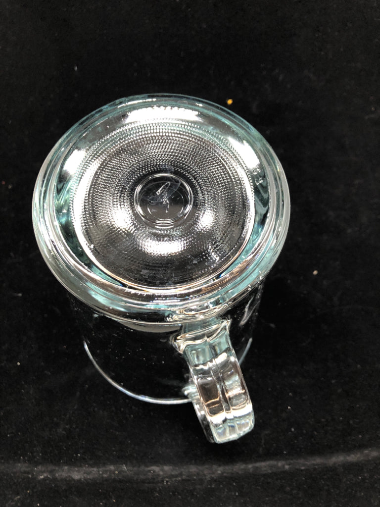 PATRIOTS CLEAR GLASS PITCHER.