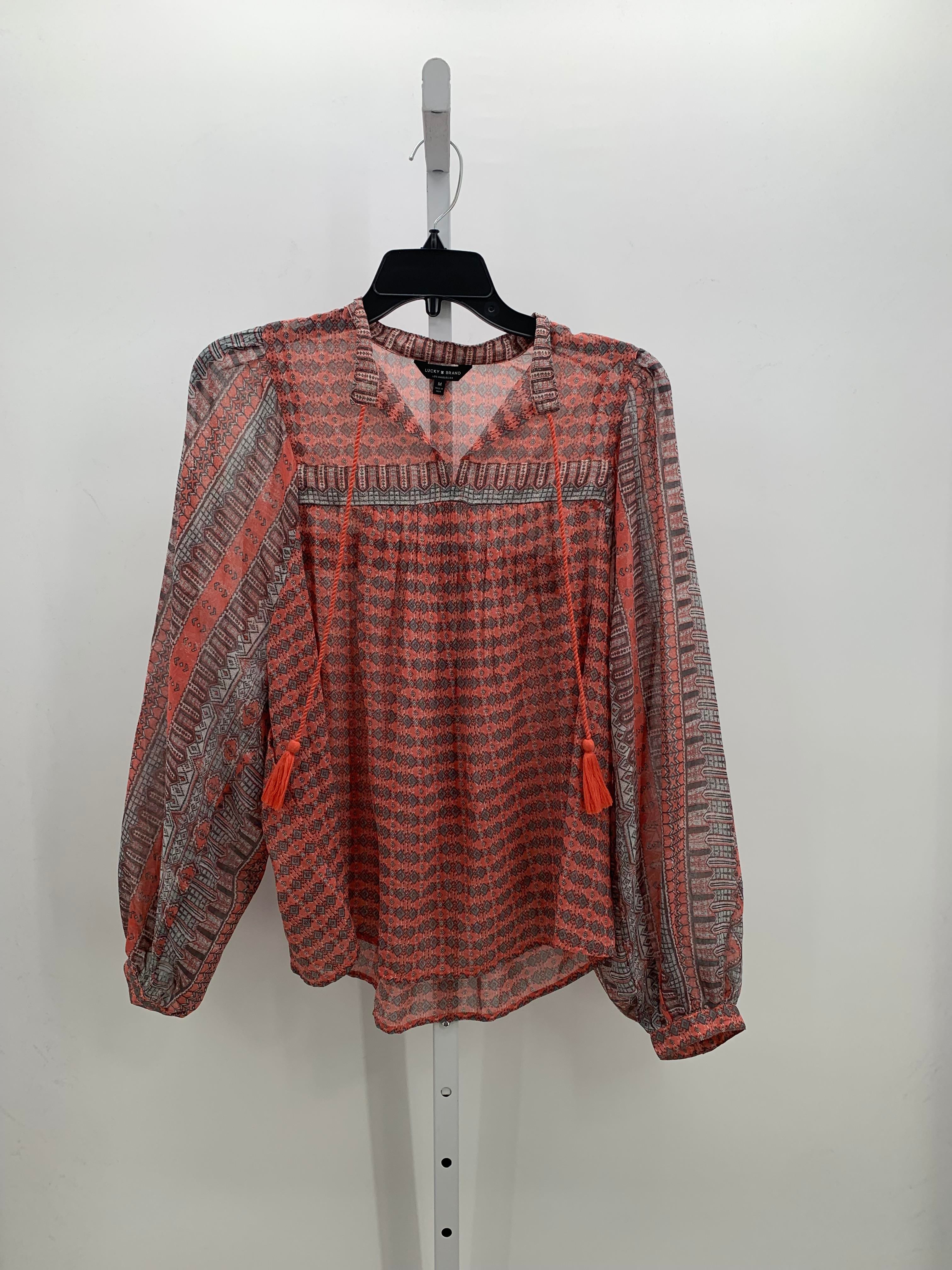 Lucky Brand Size Medium Misses Long Sleeve Shirt