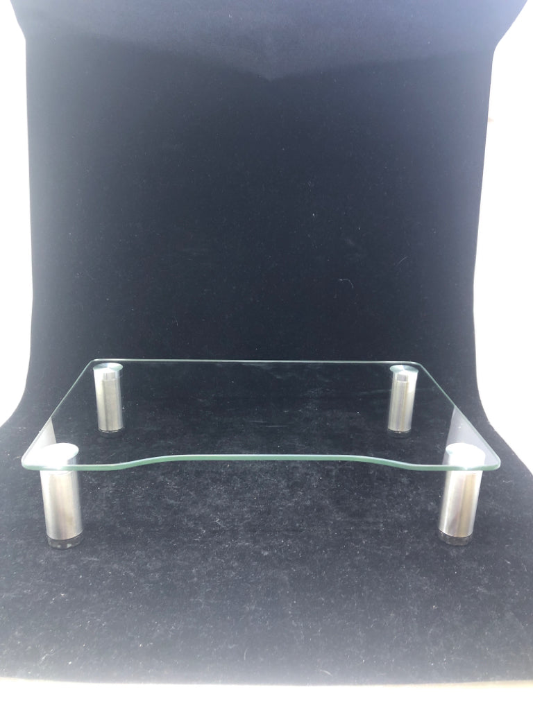 GLASS DESK RISER.