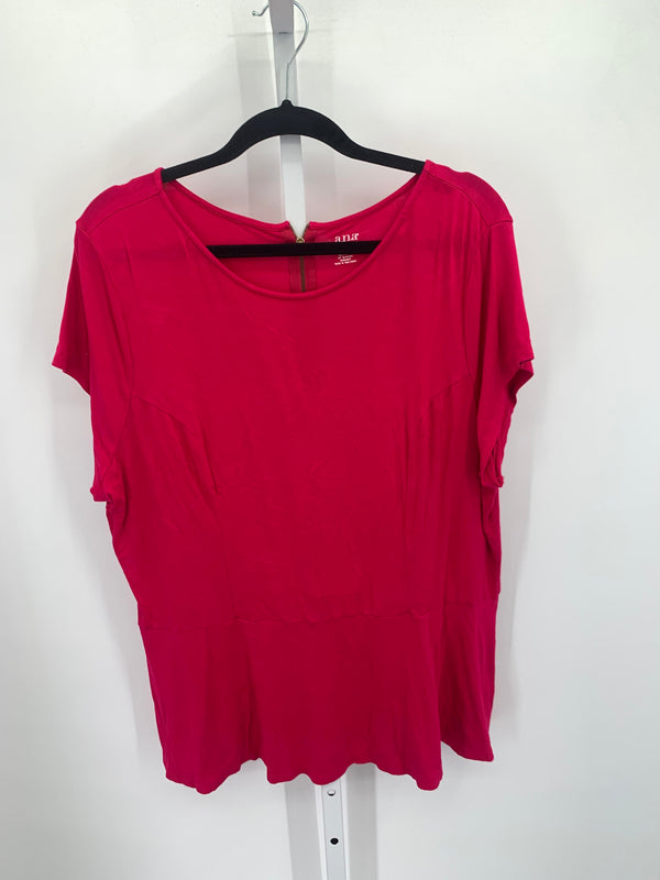 A.N.A. Size 2X Womens Short Sleeve Shirt