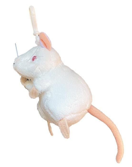 NEW GIANT Microbes White Lab Mouse Keychain