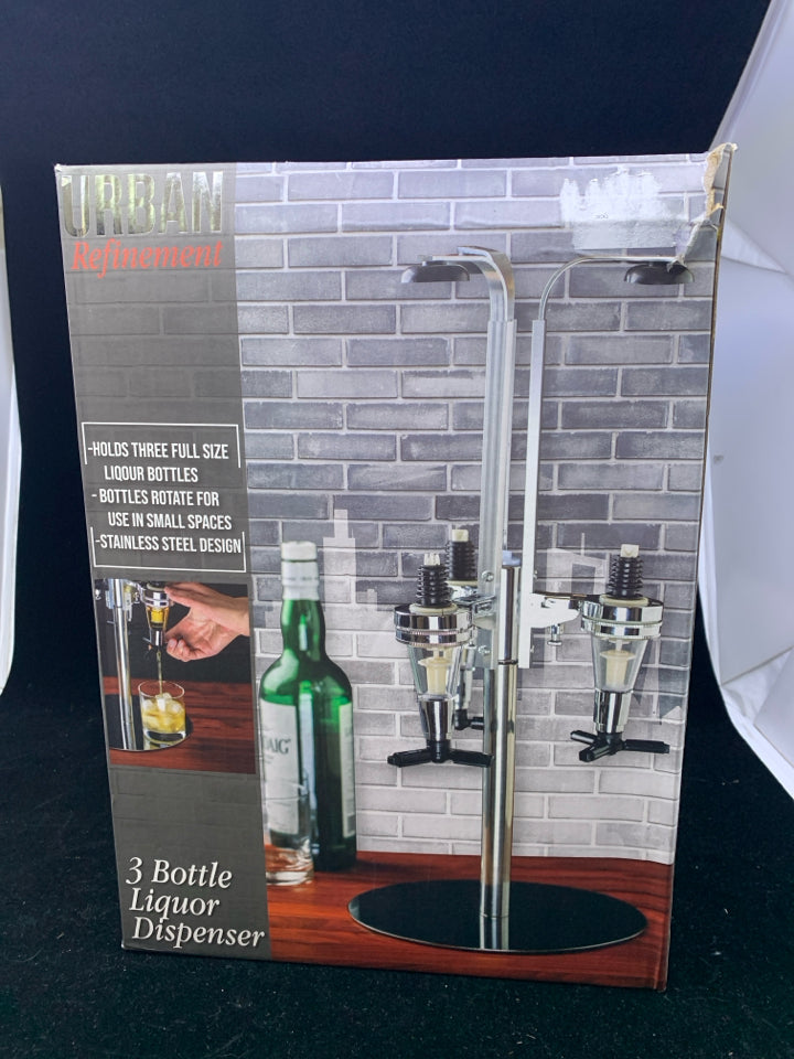 3 BOTTLE LIQUOR DISPENSER.