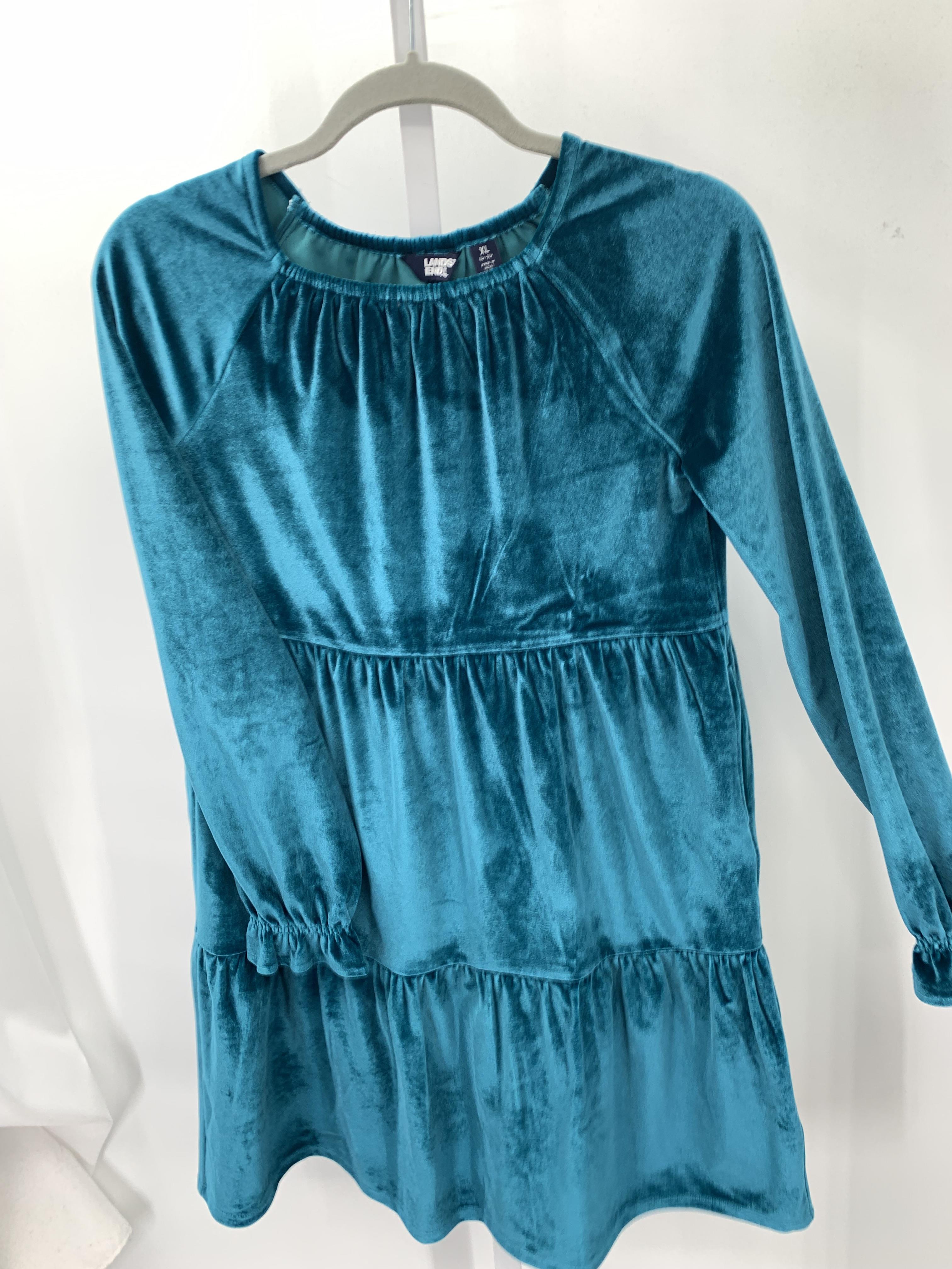 Lands End Size 14-16 Girls Long Sleeve Dress