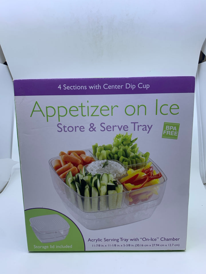 NIB APPETIZER TRAY ON ICE SET.