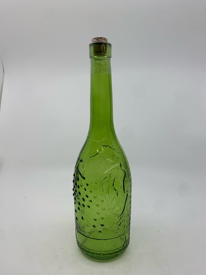 GREEN GLASS BOTTLE.