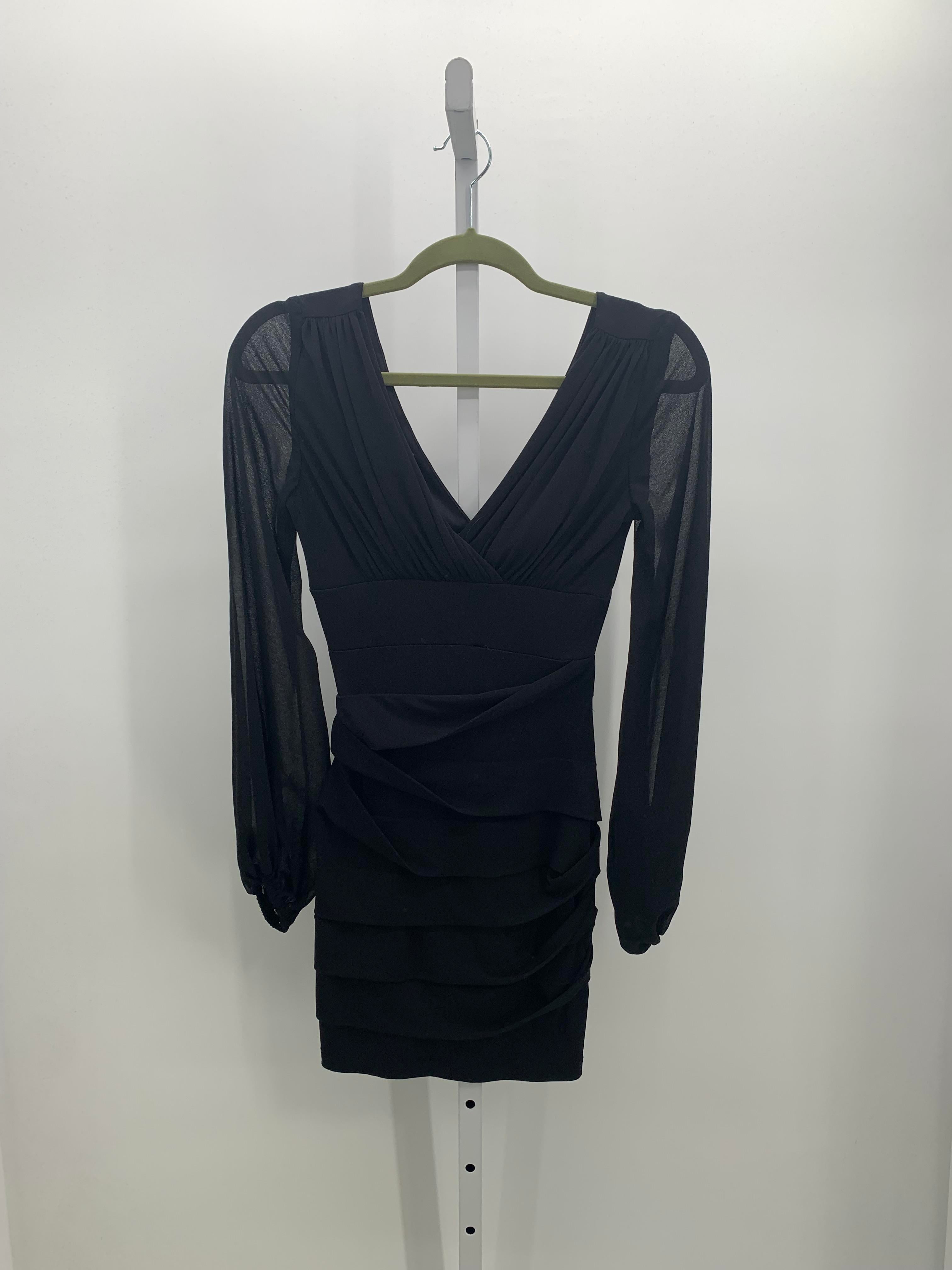 City Studio Black Size X Small Juniors Long Sleeve Dress