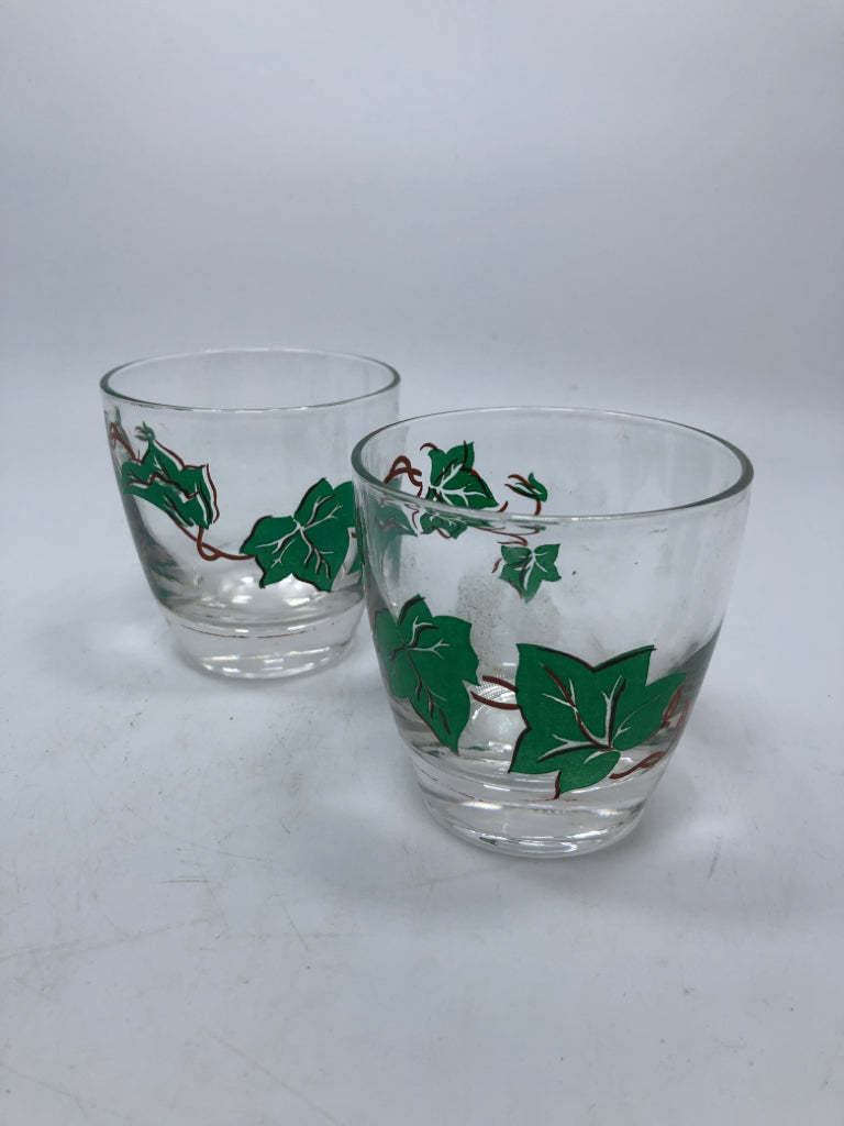 2 VTG IVY GLASSES.