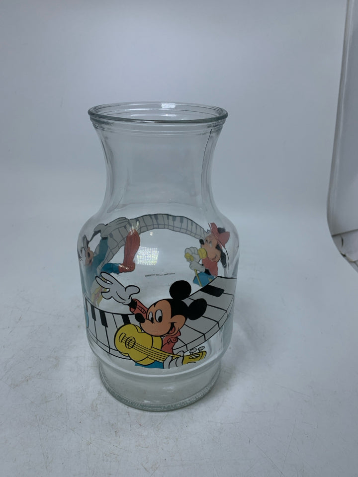 VTG JUICE CARAFE MICKEY,GOOFY,MINNIE MUSIC THEME.
