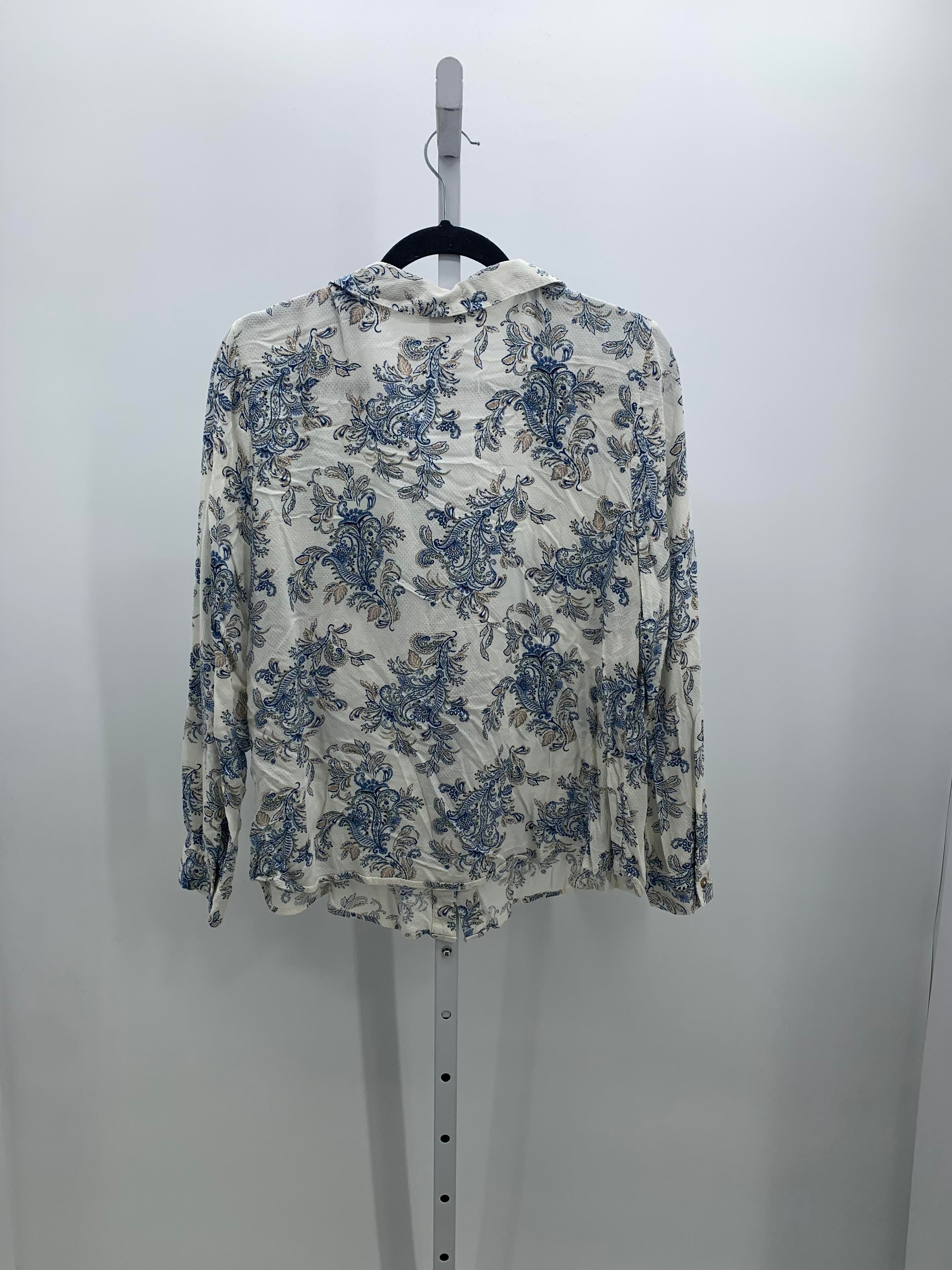 Croft & Barrow Size Large Misses Long Sleeve Shirt