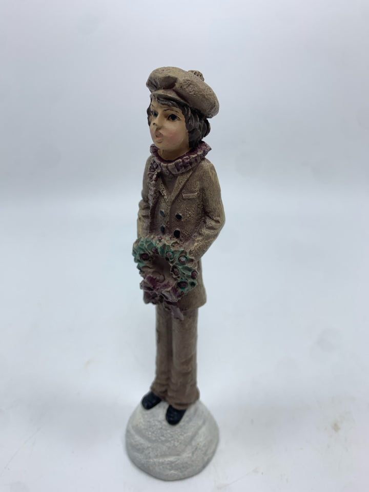 4 SKINNY RESIN CAROLERS IN BAG.