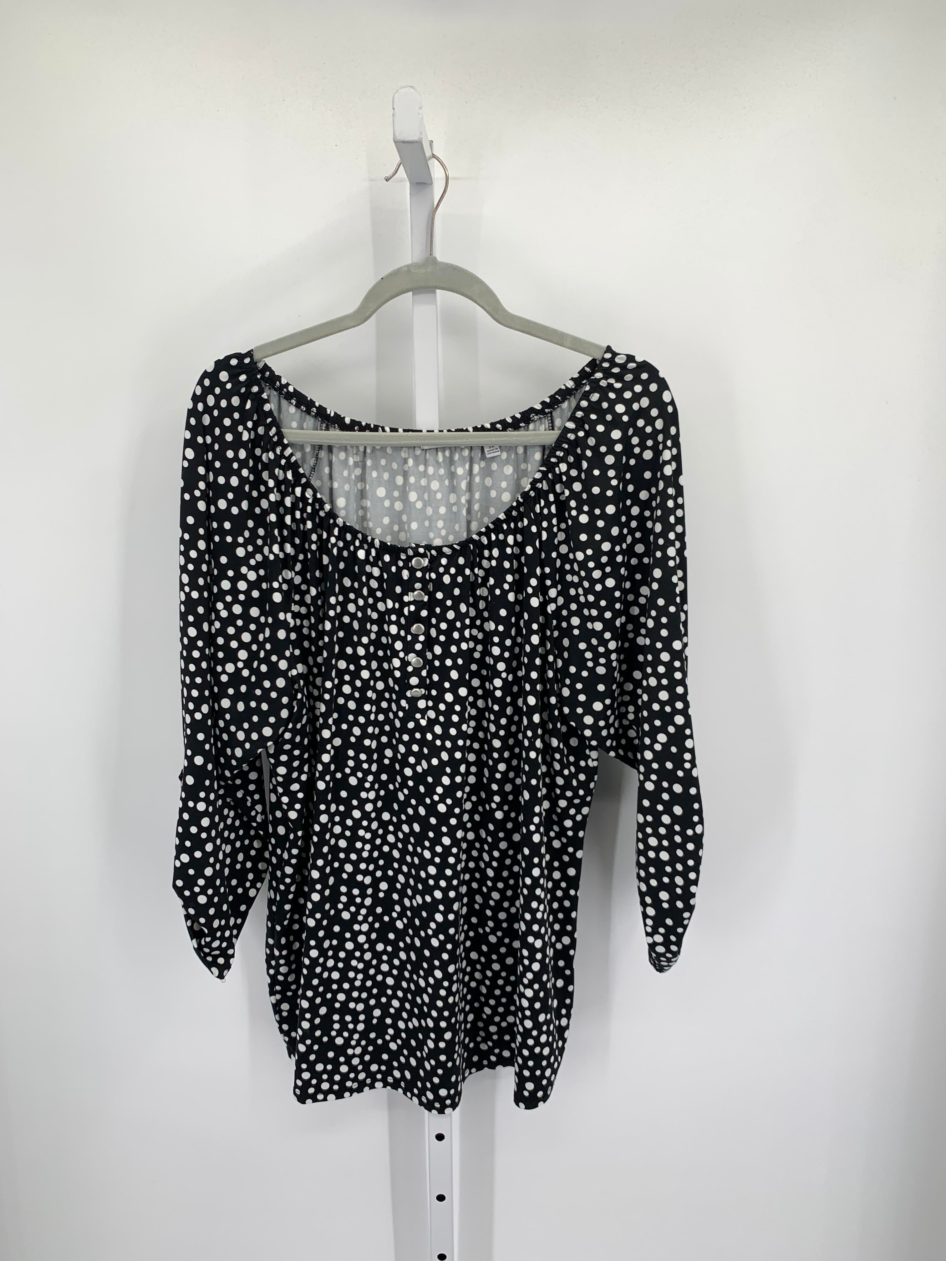 Notations Size 2X Womens 3/4 Sleeve Shirt