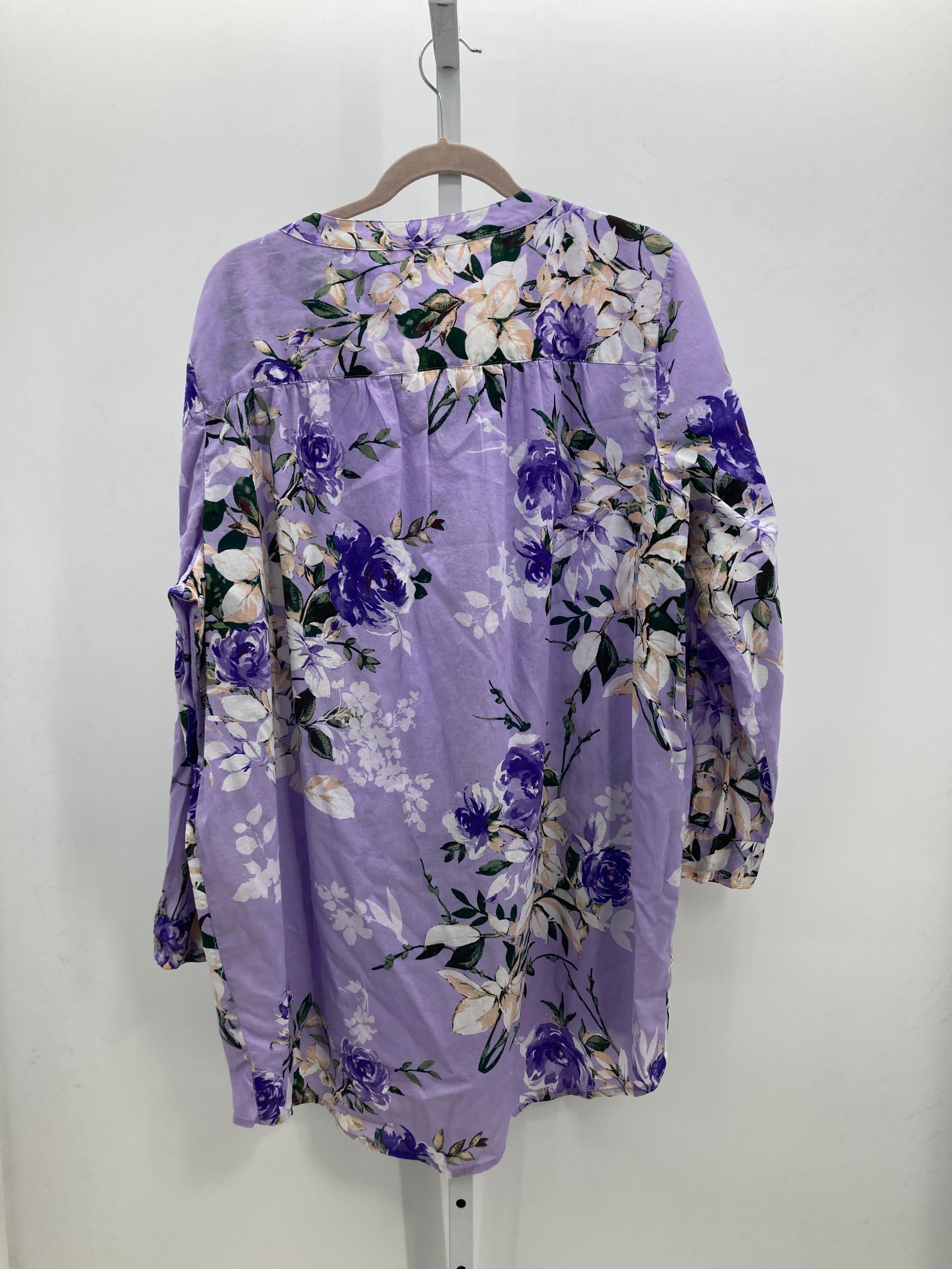 Roaman's Size 22W Womens Long Sleeve Shirt