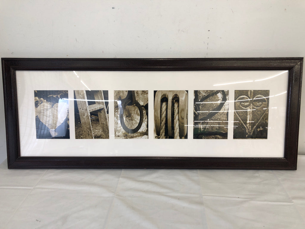 "HOME" PHOTOS FRAMED PRINT.