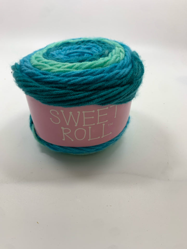 SWEET ROLL BLUE OMBRE YARN.