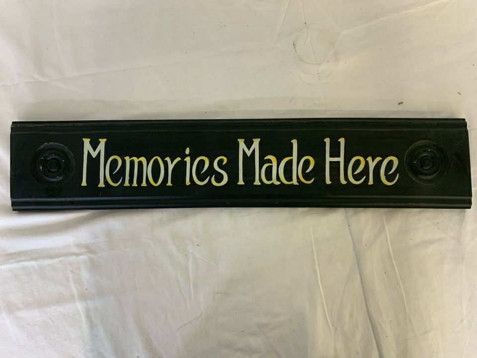 MEMORIES WOOD SIGN.