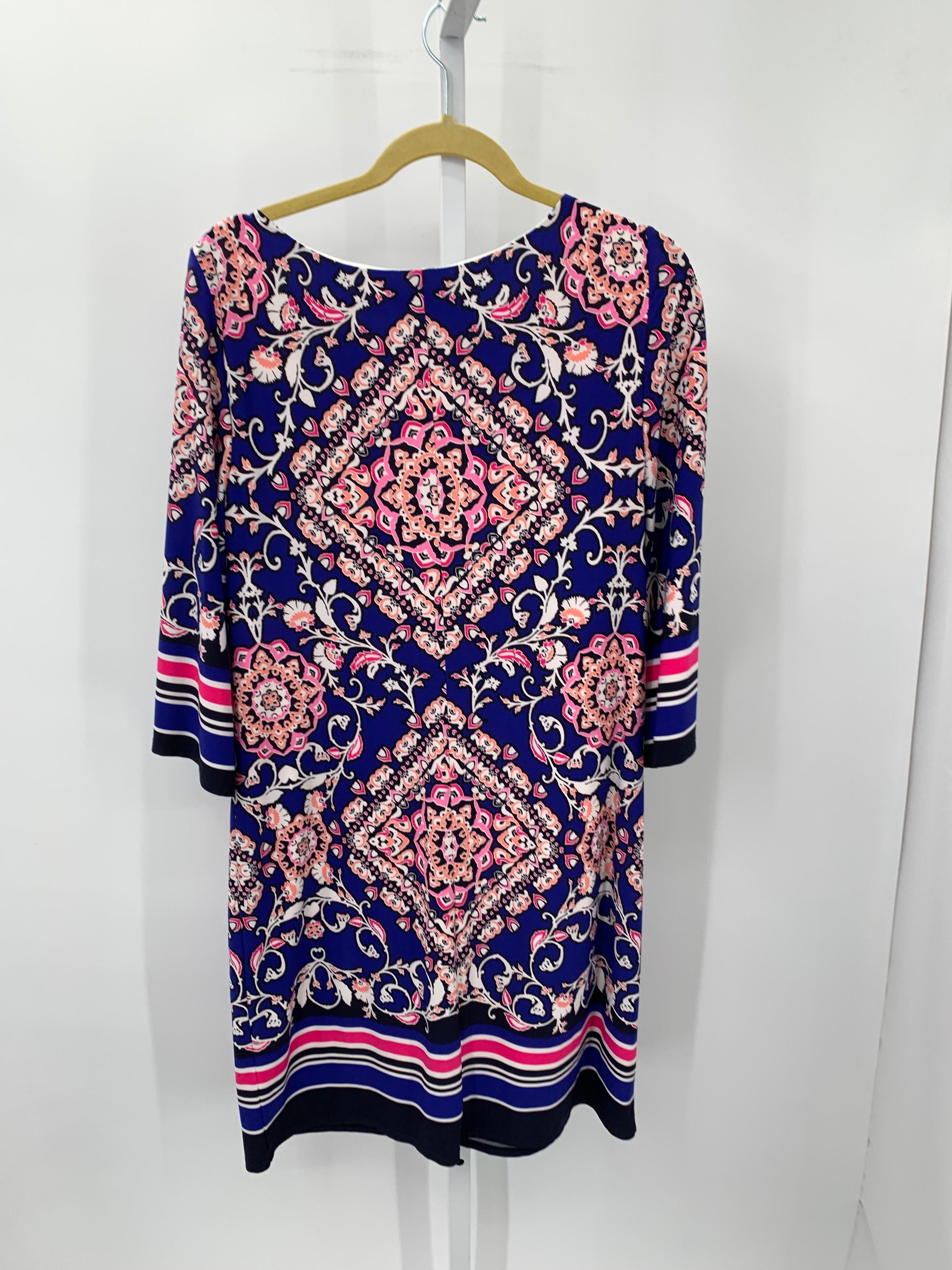 Jessica Howard Size 14 Misses 3/4 Sleeve Dress