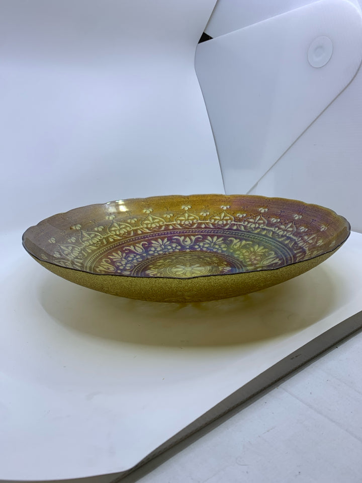 GOLD SHIMMER DECORATIVE BOWL.