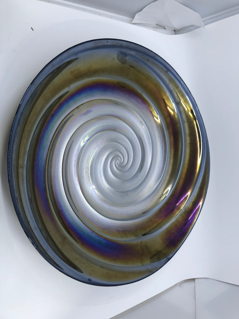 LARGE DARK SWIRL BOWL.