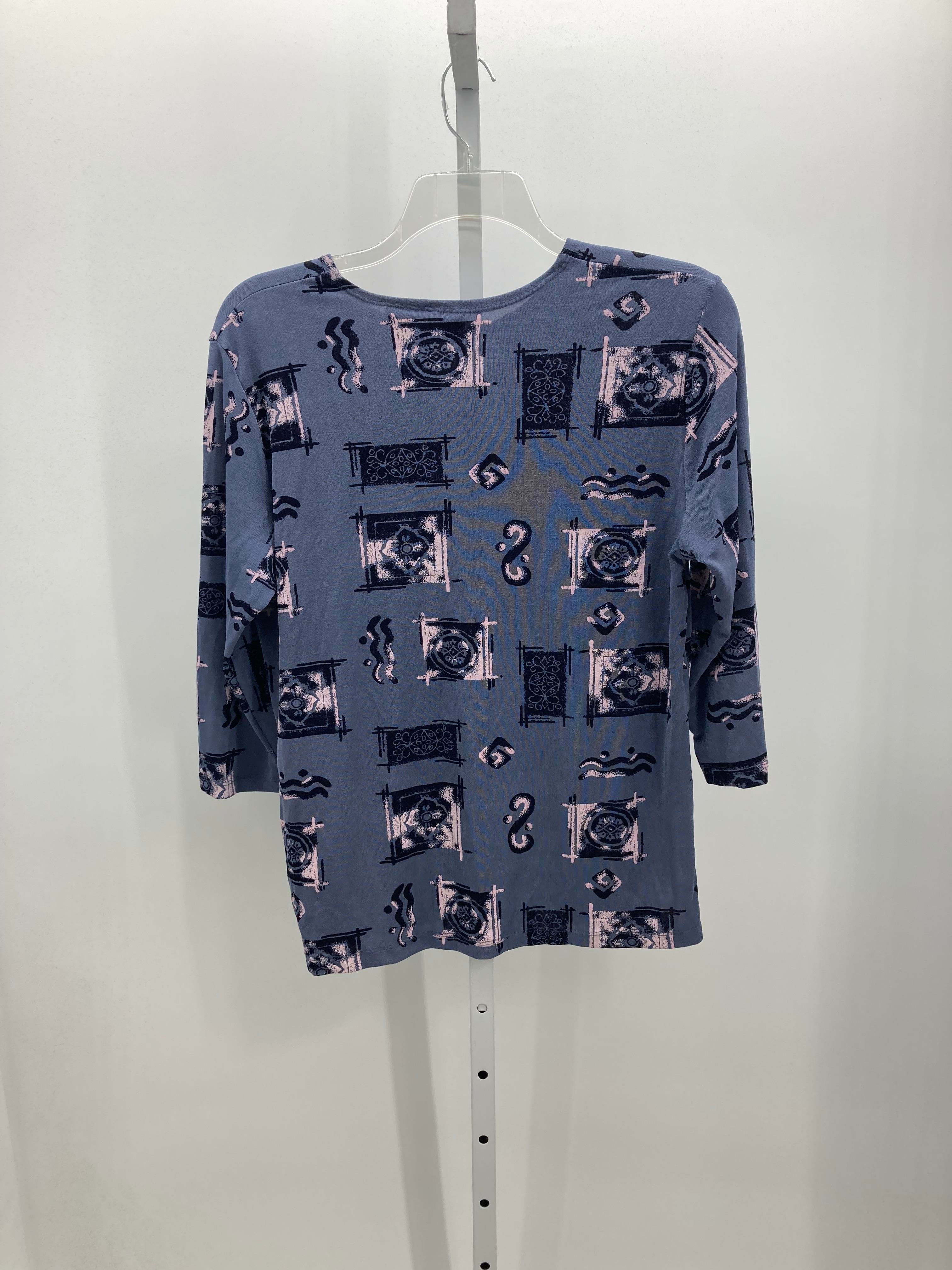 Liz Baker Size Large Petite Petite 3/4 Sleeve Shirt
