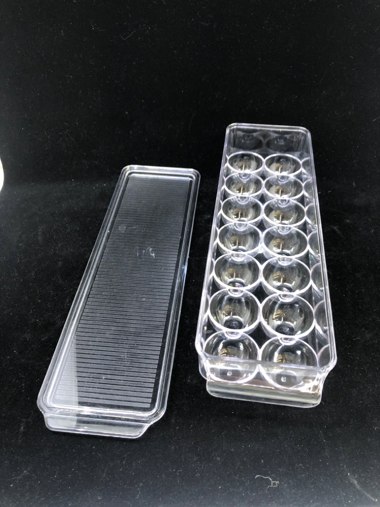 PLASTIC EGG STORAGE BIN.