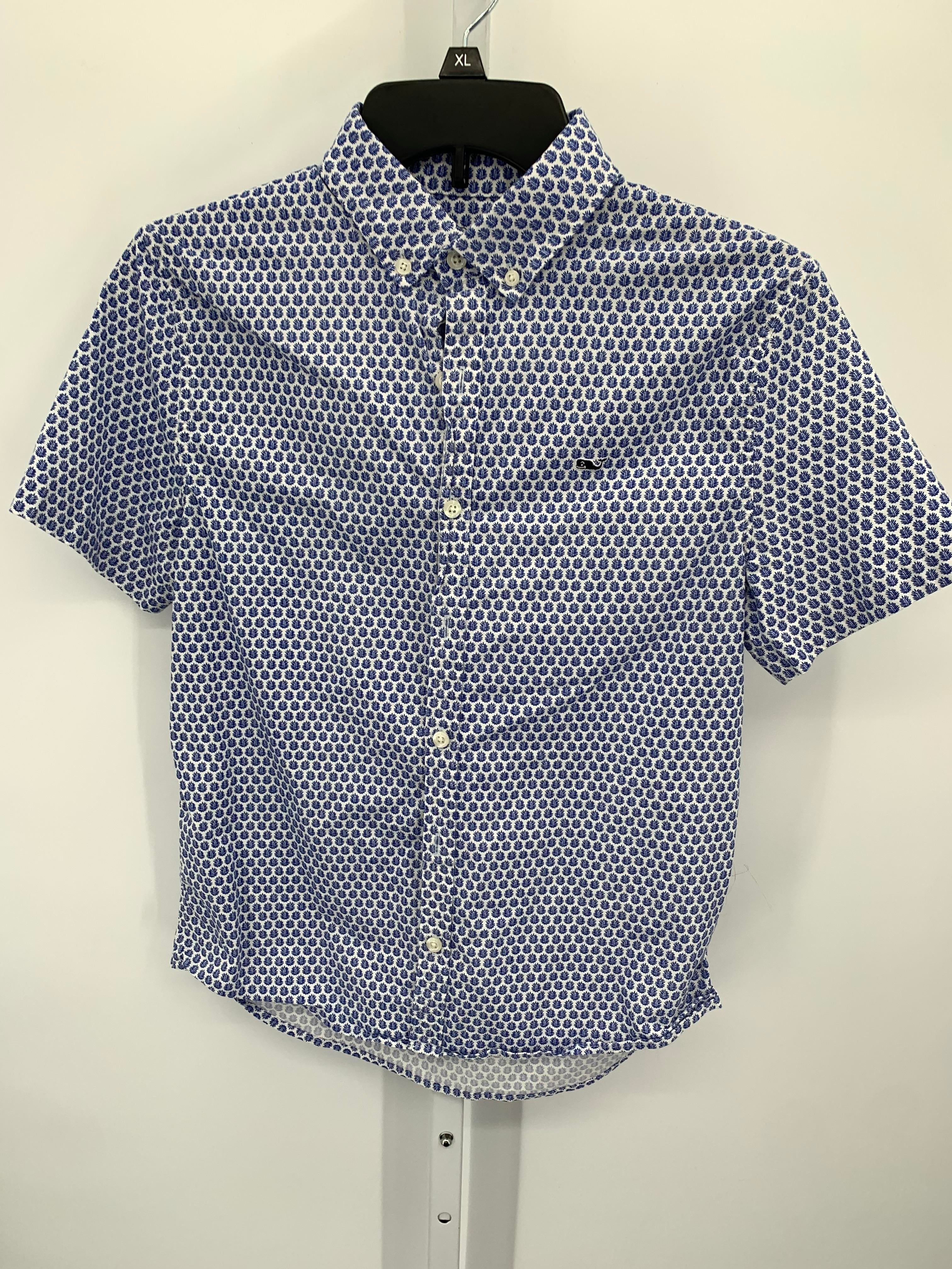 BLUE PATTERN BUTTON DOWN