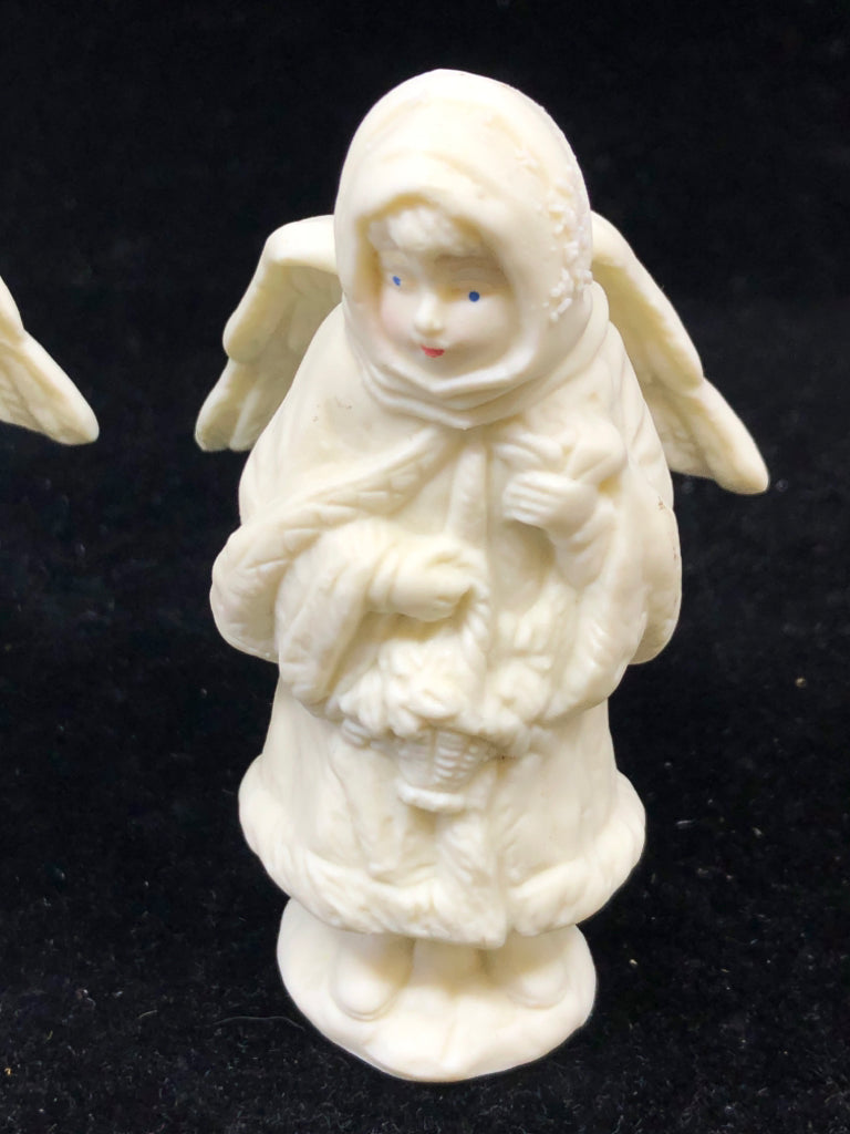 3 PORCELAIN FIGURINES ANGELS.