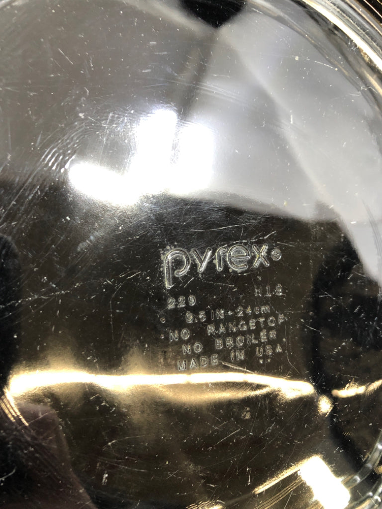 PYREX GLASS PIE DISH.