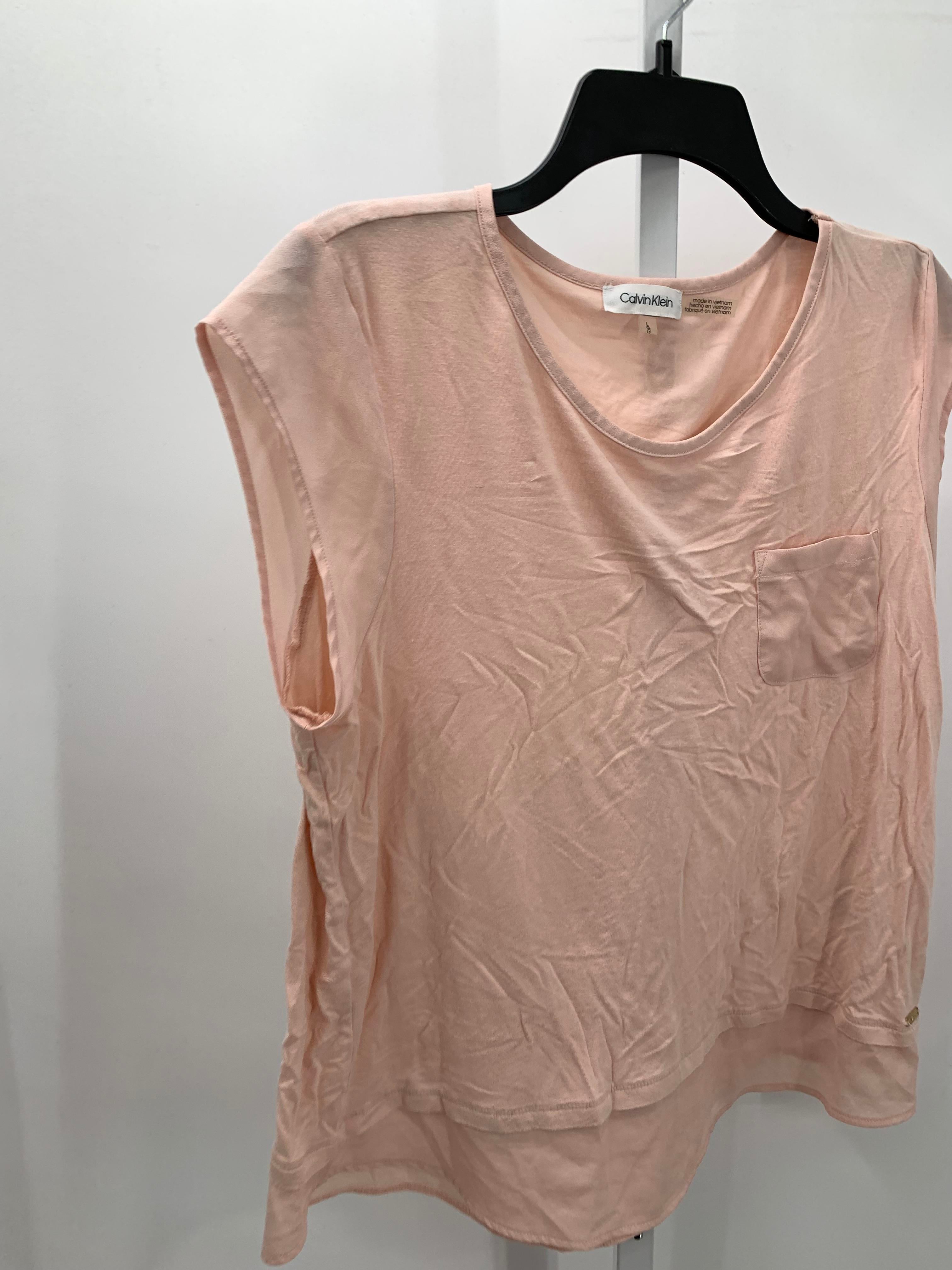 Calvin Klein Size Large Misses Short Sleeve Shirt