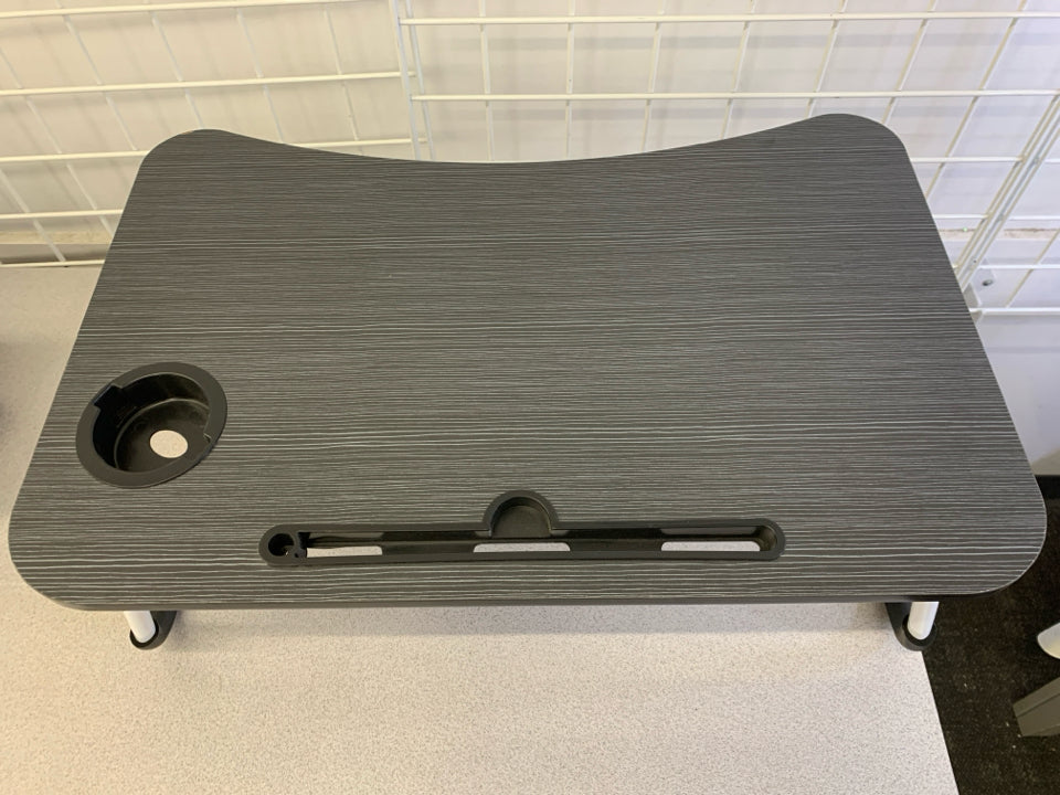 BLACK FOLDABLE LAP DESK W CUP INSERT.