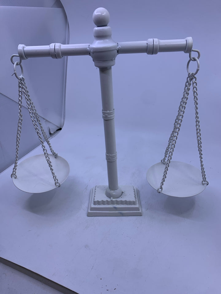 WHITE METAL DECORATIVE SCALE.