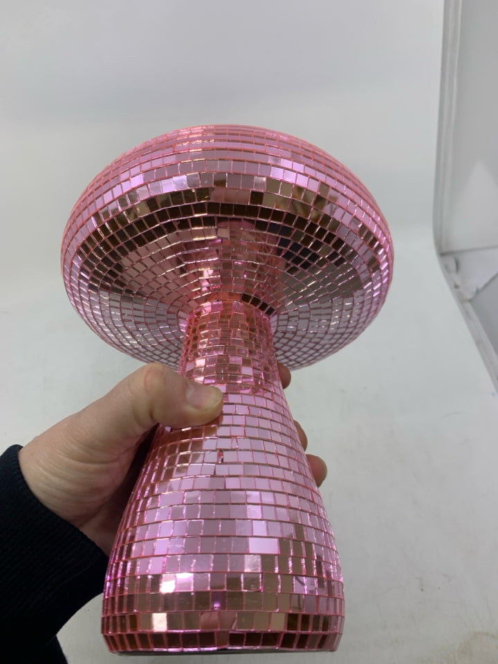 PINK MOSAIC STANDING MUSHROOM.