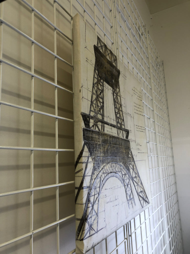 EIFFEL TOWER CLOSE UP CANVAS.