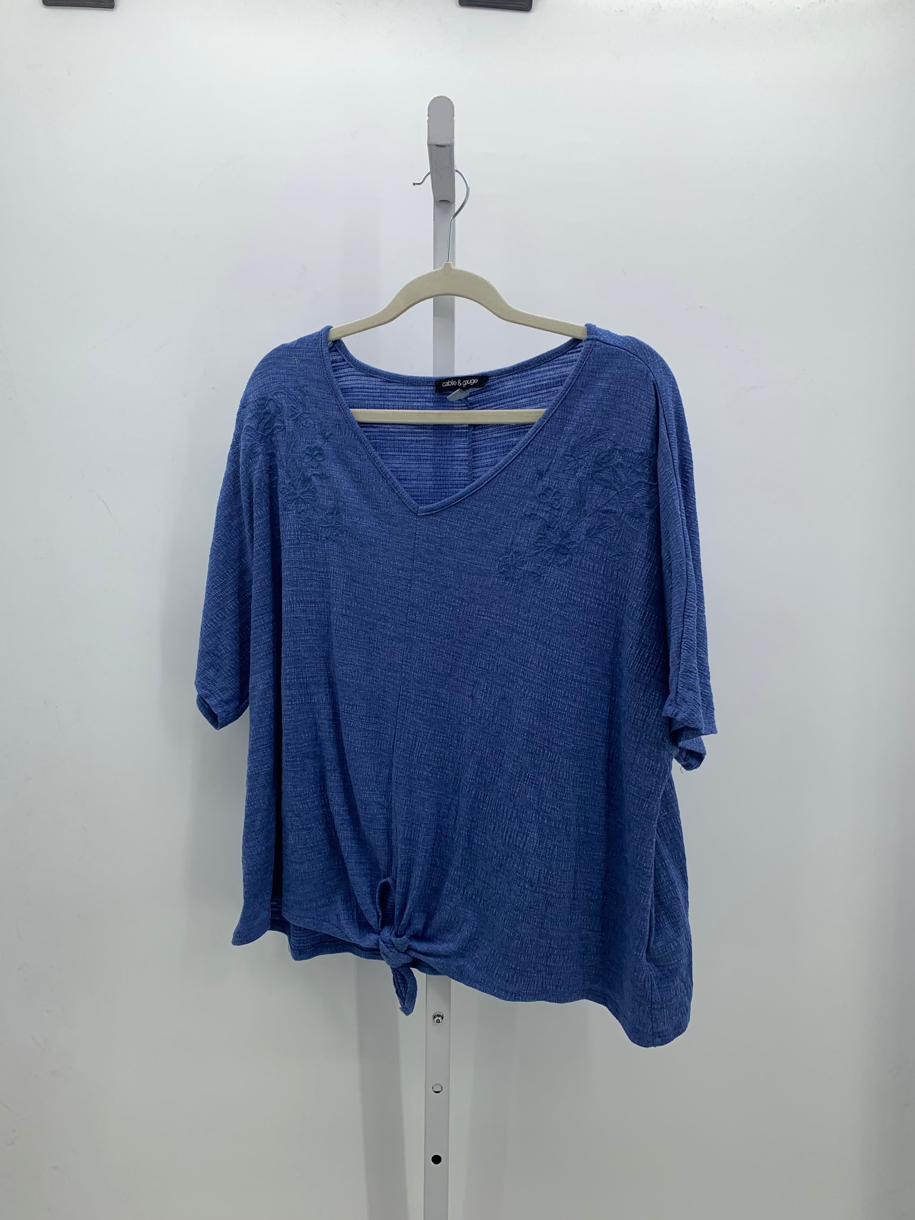 Cable & Gauge Size Extra Large Misses Short Sleeve Shirt