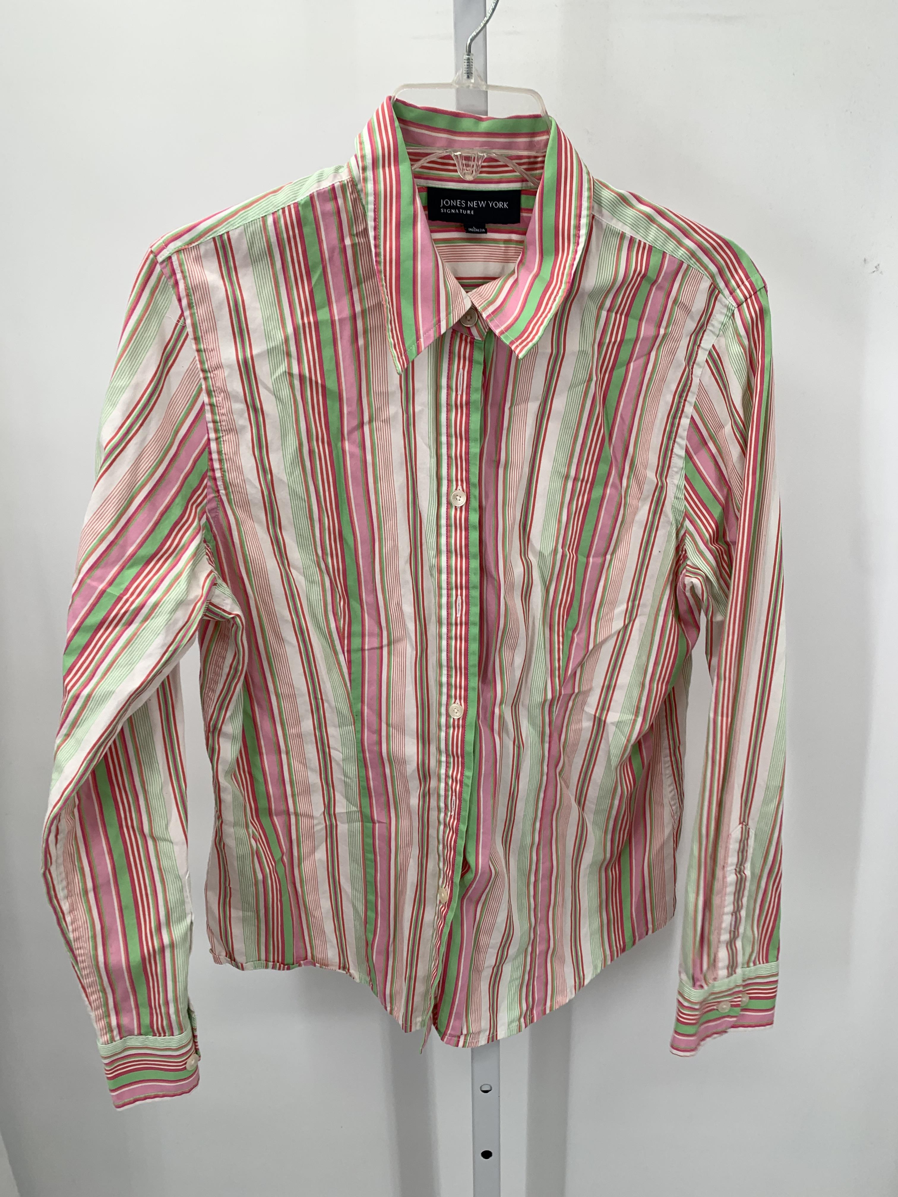 Jones New York Size Large Misses Long Sleeve Shirt