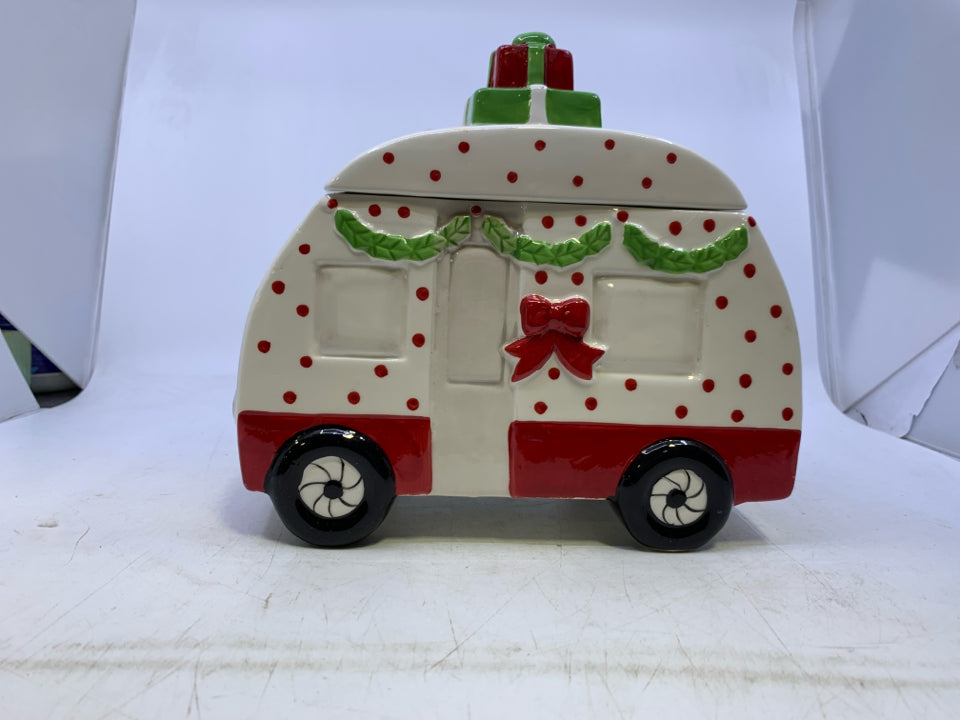 HOLIDAY CAMPER/ TRAILER COOKIE JAR