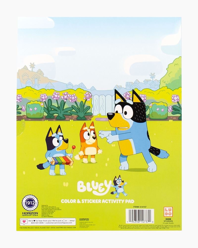 NEW Bluey Color & Sticker Activity Pad