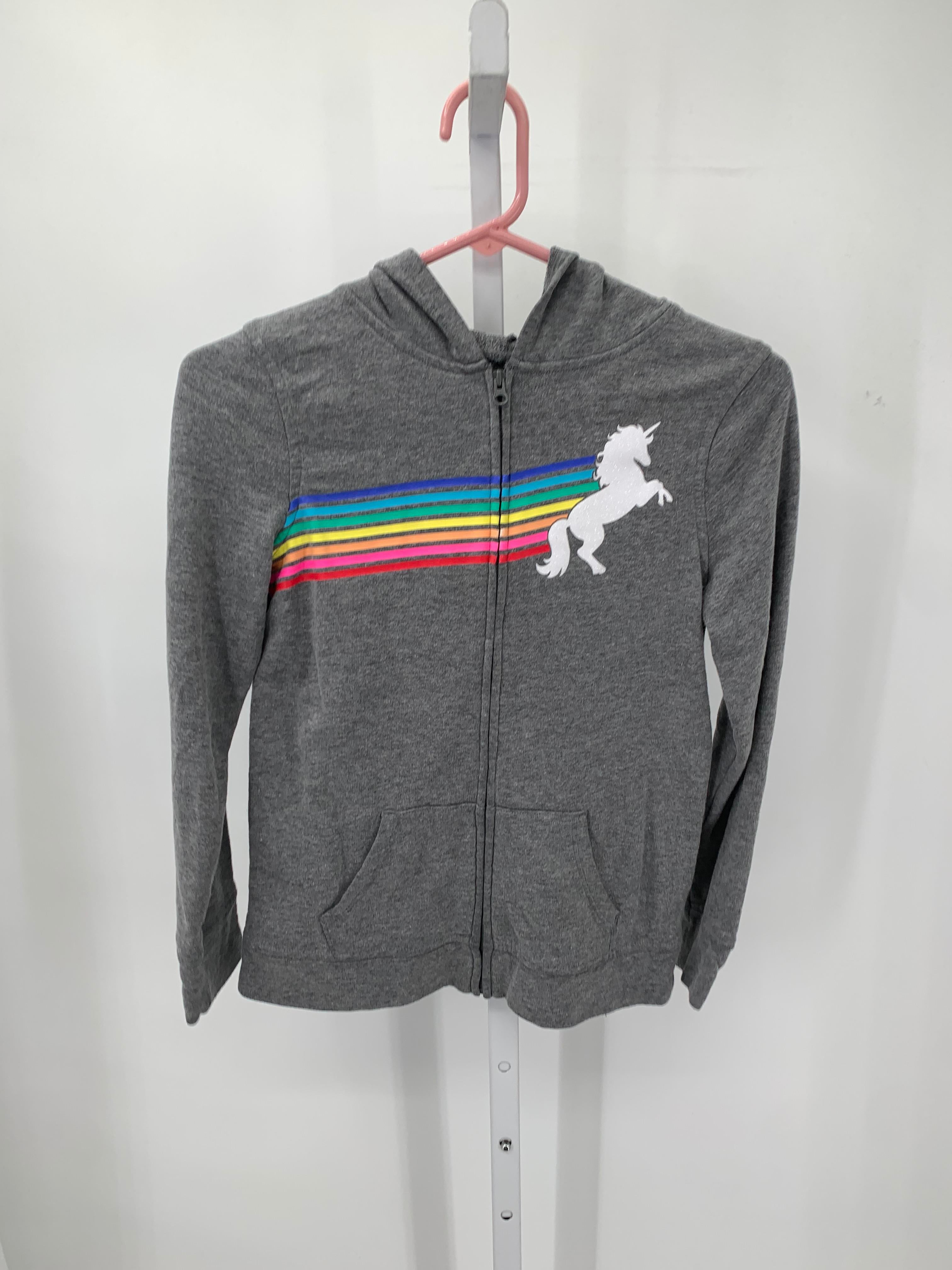 RAINBOW UNICORN HOODED ZIP KNIT