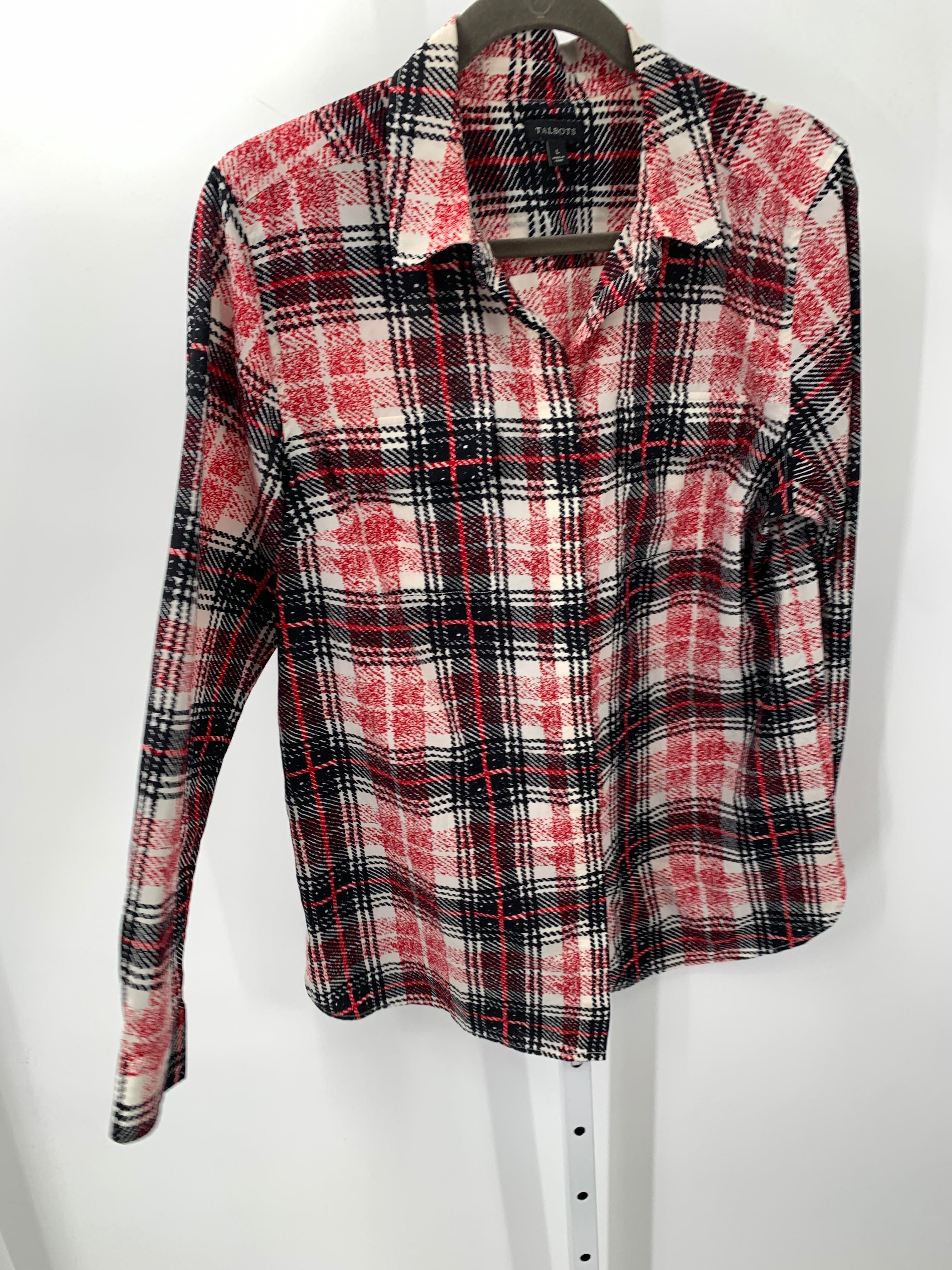 Talbots Size Large Misses Long Sleeve Shirt