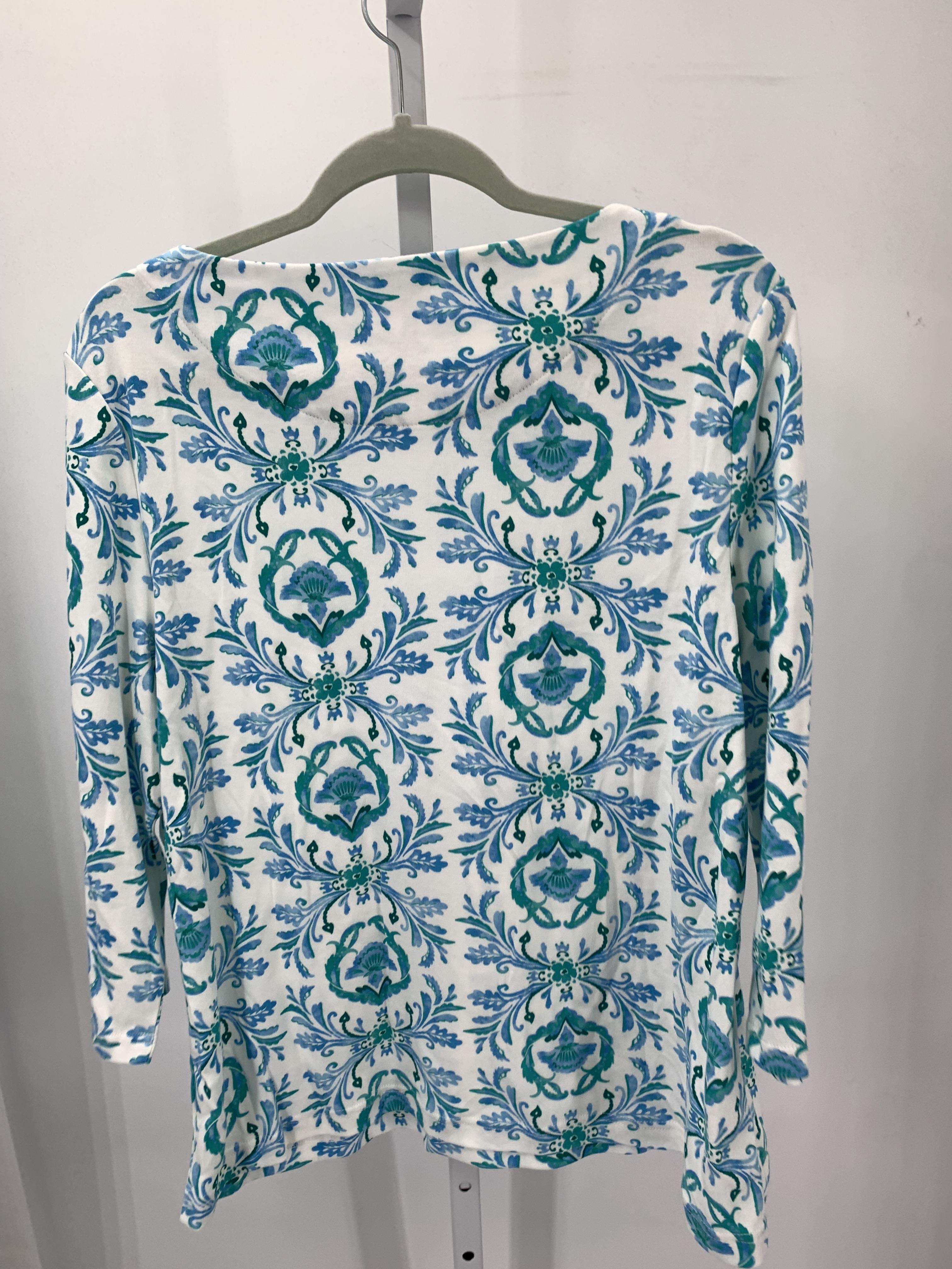 Croft & Barrow Size Extra Large Misses 3/4 Sleeve Shirt