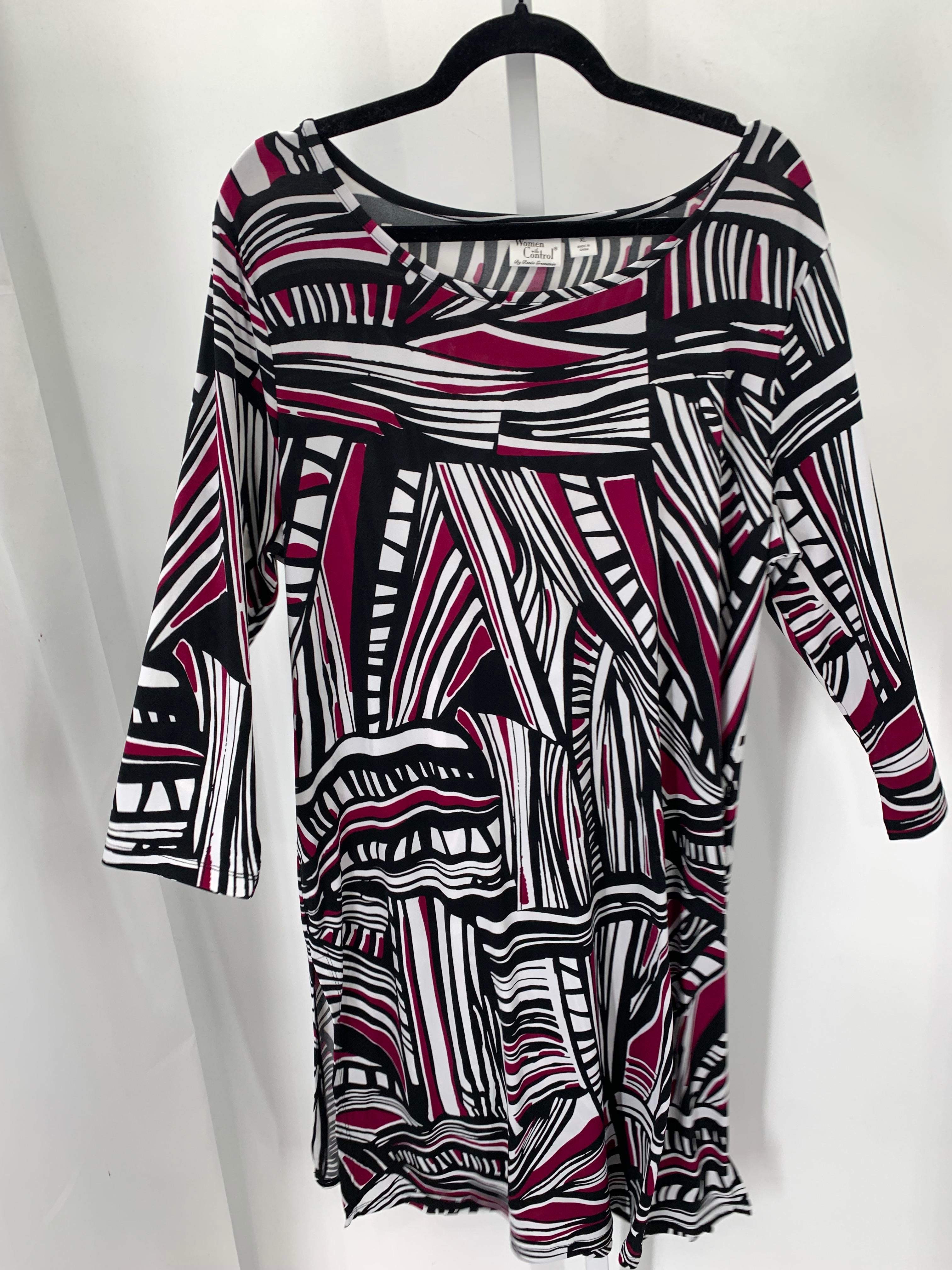 Women with Control Size Extra Large Misses 3/4 Sleeve Dress