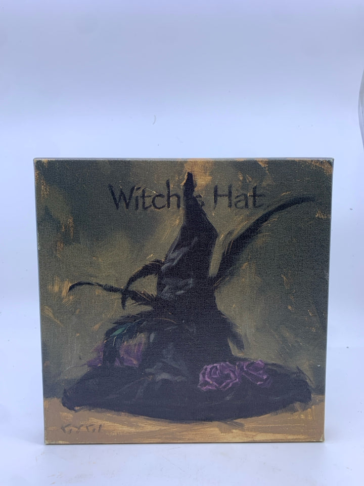 WITCH HAT CANVAS WALL ART.